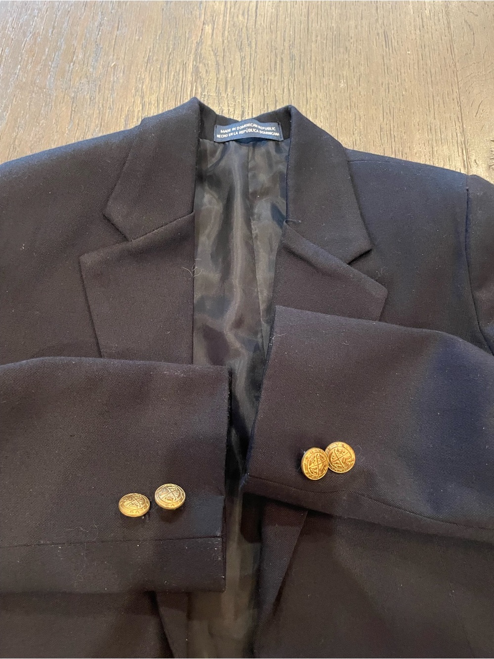 Izod Dark Navy Blazer with Gold Buttons - Picture 2 of 5